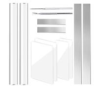 12 Pieces Polymer Clay Cutter Tools Acrylic Roller Pin for Sculpting Craft Shaping Knife Ceramic Cutters Slicer Kit Clear Rectangle Sheet Press Board Wire Texture Set Needle Detail Modelling Supplies1