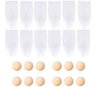 12 Pieces Pre-Cut Gnome Beard Eco-Friendly Faux Fur for DIY Gnome Party Favors