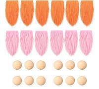 12 Pieces Pre-Cut Gnome Beard Eco-Friendly Faux Fur for DIY Gnome Party Favors