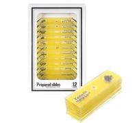 12 Pieces Prepared Microscope Slides, Plastic Specimen of Animals Insects Plants Flowers, Stereo Biological Sample Microscope Slide for Students Education Tool (yellow)