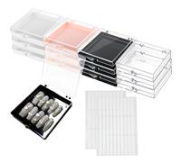 12 Pieces Push On Nail Storage Box Empty Plastic Nail Box False Nail Storage Box Press On Nails Packaging Organizer Shop Home Nail Salon