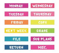 12 Pieces Rolling Storage Cart Labels 10 Drawer Rolling Storage Cart Label Colorful Classroom Decor for Teacher Office School Classroom Organization