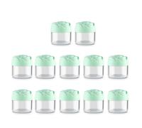 12 Pieces Rose Flower Shaped Empty Pots Jars Reusable Cosmetic Containers Clear Round Pots Jar With Lid For Face Cearm