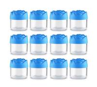 12 Pieces Rose Flower Shaped Empty Pots Jars Reusable Cosmetic Containers Clear Round Pots Jar With Lid For Face Cearm