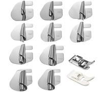 12 Pieces Sewing Machine Feet, 3-12mm Rolled Hem Sewing Machine Presser Foot, Domestic Sewing Stainless steel/plastic Machine Feet for Quilting and Hemming