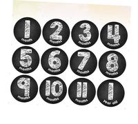12 Pieces Simple Month Decals for Baby Milestone Photo Sticker
