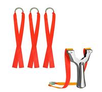 12 Pieces Slingshot Flat Rubber Bands 1mm Thickness, Elastic Rubber Band Bungee Replacement for Slingshot Catapult Hunting, Hunting Catapult Elastic Bungee (red)