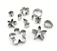 12 Pieces Spring Mini Cookie Cutters Leaf Rose Petal Teardrop Flower Shapes | For cookies, fondant, pastry, sandwiches and seasonal baking projects