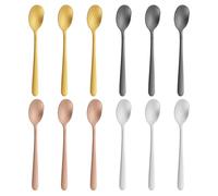12 Pieces Stainless Steel Spoons, Espresso Spoons, Gold Spoons, Mini Spoons, Matte Gold Small Coffee Spoons, Teaspoons, Spoon Set Gold