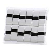 12 Pieces Tennis Racket Badminton Racket Grip Tape Overgrips for Anti-slip and Sweat Absorbent Grip (White, 12 Pieces)
