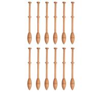 12 Pieces Top Spool, Wooden Spool, A Vintage Wood Overhang, Wooden Yeast Shuttle, DIY Lessons Spool Coil for Children's Manual Skill Development