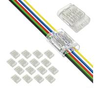 12 Pieces Transparent Wire Connectors 1-6P Terminal Blocks for Electrical Cable Connection No Strip Solder Required 0.35-0.5mm² AWG22-20 Home Auto DIY Kit(6P)