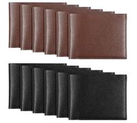 12 Pieces Wallet for Men, Bifold Wallets Bulk for DIY Engraving, PU Blanks Wallet for Men Father's Day, Thank You, Employees Christmas Gifts, With Money Clip, Card Holder(6 Black & 6 Light Brown)