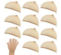12 Pieces Wig Cap, Invisible and Sheer Breathable Ultra-Thin Stretchy Stocking Caps for Lace Front Wigs, Comfortable Bald Cap for Women