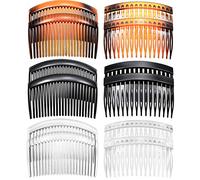 12 Pieces Women French Side Combs, Plastic Hair Combs Slides Twist Decorative for Girls Strong Hold Hair Clips Accessories for Bridal Wedding(16 and 23 Teeth)