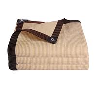 12 Pin Encrypted Shade Net for Terrace and Greenhouse Beige Sun Breathable Heat Insulation(6x6m/19.7x19.7ft)