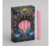 12 Pink Friendship Magic Spell Candles - Friendship Candles 12cm Spell Candles 4.5" 100% Natural Christingle Chime Pyramid Christmas Tree Candles - Dripless, Golden Flame - Clean,