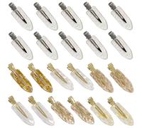 12 Pink Hairpins And 10 Transparent Duckbill Clips, Korean Forehead Bangs Fixed Clip, Seamless Clip Surface Does Not Hurt The Hair, Suitable For Daily Hair Accessories Styling.