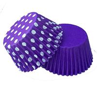 12 Plain Purple and 12 Purple Polka Dot Excellent Quality Muffin / Cupcake Cases
