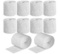 12 Plaster Bandages Rolls Cast Bandage 5cm x 2.7m Modelling Plaster Cloth Gauze Wrap for Craft Belly Casting