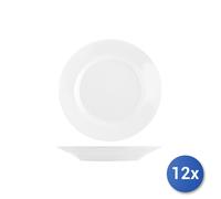 12 Plates In Porcelain Tivoli White Fruit 20cm