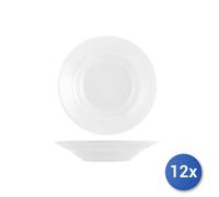 12 Plates In Porcelain Tivoli White Table Bottom 23.5