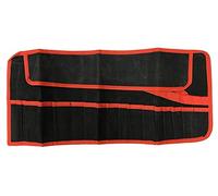12 Pocket Canvas Tool Roll Bag Tool Organiser for Electrician, Plumber, Carpenter and Handyman Heavy Duty Tool Roll Pouches (12 Pocket Red & Black)