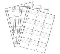 12 Pocket Coin Pages,Daswit 10 Sheets Plastic Coin Holders Stamp Collector Supplies for Coin Stamp Currency Collection