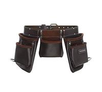 12 Pockets Carpenter Oil Tanned Leather Tool Belt | Builder Work Belt Apron for Men | Tool Holder Work Organiser for Builders, Carpenters, Gardeners, Electricians, DIY Er