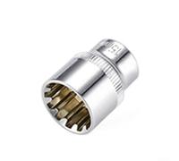 12 Point Drive Socket Set, Socket Bit 3/8'' Drive Chrome Vanadium Steel High Torque Heat Treated Corrosion-Resistant Smooth Fastener Grip Ratchet Wrench Tool 6-24mm(15mm)