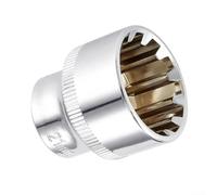 12 Point Mirror Socket Head, 3/8 Inch Drive Metric Spanner Component from 6mm to 24mm for Automotive Wrench Mechanical Work(21mm)
