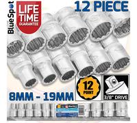 Blue Spot Tools Socket Set 01566 - 12pc 3/8" Shallow Metric Sockets (8-19mm) EVA Foam Module