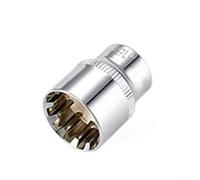 12 Point Short Socket Head for 3/8 Inch Drive For Torx Bit Use with Ratchet Wrench and Extension Handles for Smooth Fastener Grip (16mm)