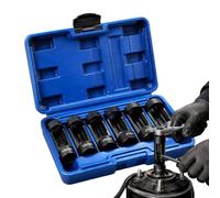 12 Point Socket 6 Piece Metric 16mm-24mm 12 Point 1/2 Drive | Durable Cr-V Steel, Corrosion Resistant, Wide Application Scenarios, High Torque Performance