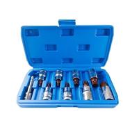 12-Point Triple Square Spline Bit Socket Set M5 M6 M8 M10 M12 M14 M16 M18 1/2inch Drive CR V Steel Bit Socket Set Auto Tool Kit(9PCS Set Boxed)