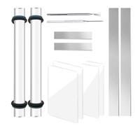 12 Polymer Clay Tools Acrylic Rolling Pin with Thickness Rings for Sculpting Craft Shaping Knife Cutters Slicer Kit Clear Rectangle Sheet Press Board Wire Texture Set Needle Detail Modelling Supplies
