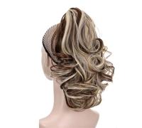 12" Ponytail Extension,Long Curly Clip in Claw Hair Extensions,Natural Looking Synthetic Hairpiece for Women(P18/22)