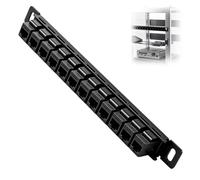 12 Port Cat5 Cat5e Cat6 Patch Panel, 10Gbps Gigabit Ethernet 0.5U Rack Mount Modular Panel with Keystone Coupler for 10" Server Rack and Network Cabinet, 22-26AWG Cable Management
