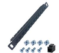 12 Port CAT6 Patch Panel 0.5U for DeskPi RackMate T0 T1 T2 10 Inch Rack Mount Ethernet Patch Panel with RJ45 Pass Through Ports Gold Plated Contacts for 10G Network Cabinet Home Lab