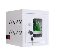 12-Port Mobile Phone Charging Locker with Wheels & Combination Lock - Rechargeable Charging Cabinet for Schools Churches Airports - Secure Cell Phone Storage Station with 6 Slots