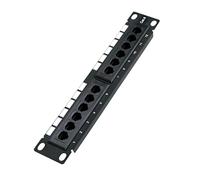 12 Port Patch Panel, 10 Inch 0.5U CAT6 Rack Mount Modular Panel with Keystone Coupler, Server Rack/Network Cabinet, Network Patch Panel for Recommended with RJ45 CAT5 & RJ45 CAT6 Keystone Jacks