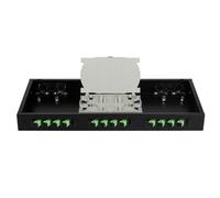 12 Port SC/APC Wall Mount Fiber Enclosure, Simplex Singlemode Fiber Optic Termination Box Kit with 1.2m Pigtail and Coupler for FTTH Network