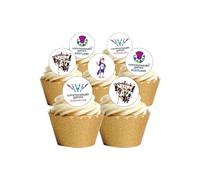 12 Pre-Cut Commonwealth Games 2026 Scotland Themed Edible Wafer Paper Cake Toppers Decorations