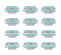 12 Premium Replacement Razor Blades for Women, Venus Donnai 3-Layer Blades with Hydrating Skin Cushion Strip, Compatible with Venus Extra Smooth, for a Deep and Long Lasting Shave