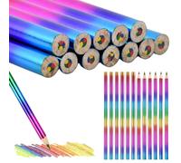 12 Rainbow Colored Pencils Hand Drawn Pen 4-in-1 Colored Pencil Children's Pencils Rainbow Pen Holder Parent-child Painting