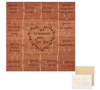 12 Reasons Why I Love You Wooden Gift Card Puzzle Set I Love You Valentine Gift for Him Her from Boyfriend Girlfriend You Are My Love Card Envelop Bow Gift Box for Valentine Anniversary Birthday