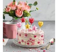 12 Red Love Candles, Birthday Cake Candles, Dessert Baking Accessories, Valentine's Day Confession Party Decoration.