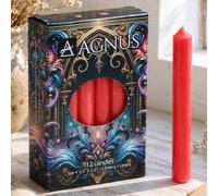 12 Red Love Prayer Candles - Peace Turquoise 12cm 4.5" 100% Natural Christingle Chime Pyramid Christmas Tree. Spell Candles Magic