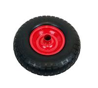12" RED METAL PU Wheelbarrow Wheel Launching Trolley 16MM BUSHES Light Foam