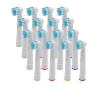 12×Replacement Brush Heads Compatible with Oral-B Electric Toothbrush Fit Advance Power/Pro Health/Triumph/3D Excel/Vitality Precision Clean(16 Pcs)